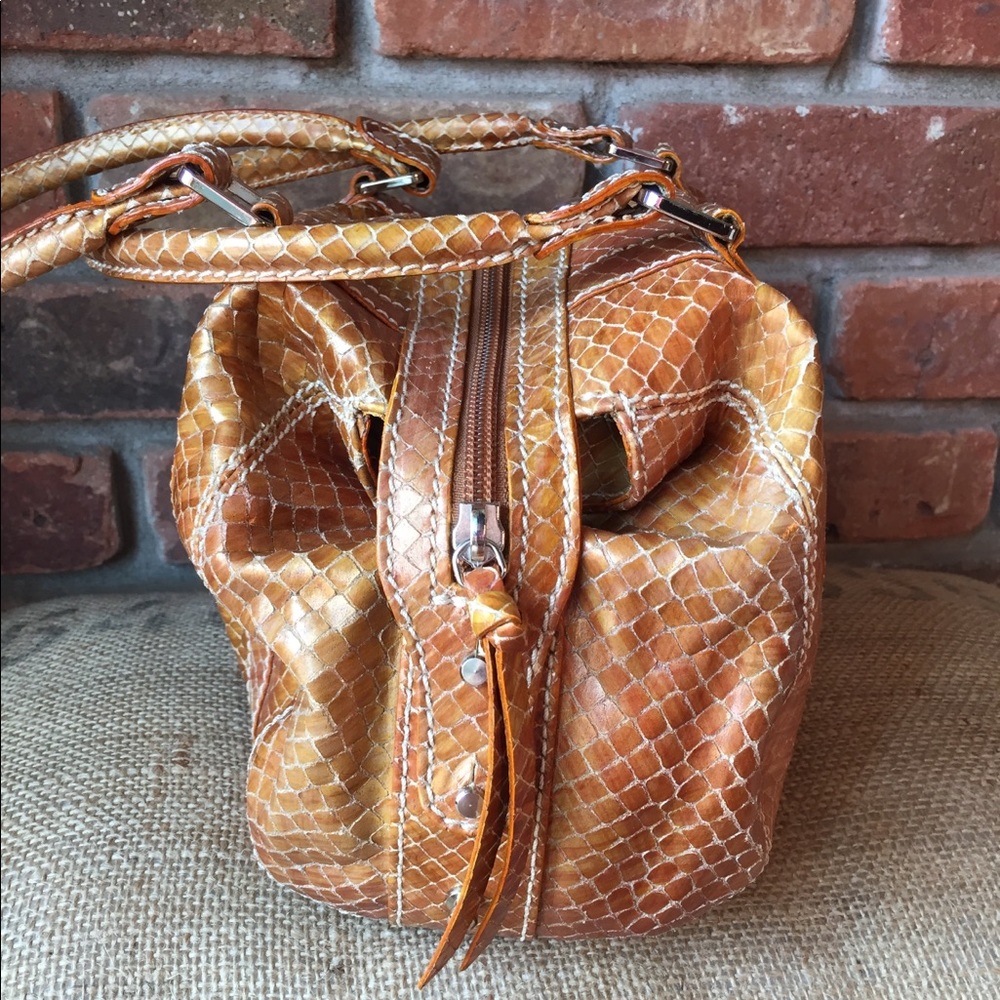 Francesco Biasia Orange Leather Purse - Picture 4 of 8